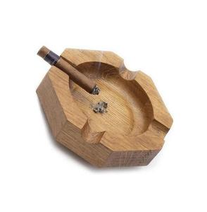 Handmade American Style Wooden Desktop <b>Ashtray</b> with Sliding Drawer Multi-Purpose Use Tabletop Smoking Accessory - Product Image 1