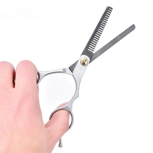 Tijeras Profesionales Duraderas para Adelgazar el Cabello, Acero Inoxidable, 30 Dientes, para Diestros, Mango Largo de Goma, Punta Afilada, Uso en Salón - Product Image 4