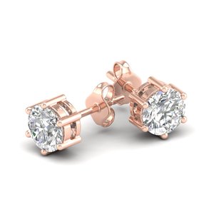 Boucles d'oreilles clous REYES de luxe exquises en or 14 carats avec diamant de laboratoire de 1,8 carat, bijoux fins haut de gamme personnalisés, cadeau pour femme - Product Image 5