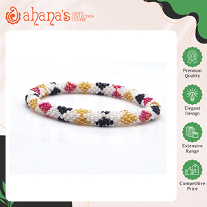 Exclusive Sale High Quality Eye Catching Design Women's Trendy Handmade Fashion Jewelry Glass <b>Beads</b> Crochet <b>Needle</b> Bracelet - Product Image 2