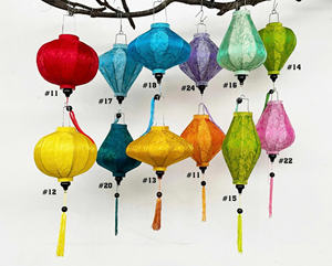 โคมไฟกระดาษทำมือ สีสันสดใส ตกแต่งบ้านแบบดั้งเดิม งานฝีมือสไตล์ไม้ไผ่ สำหรับตกแต่งเทศกาล - Product Image 5