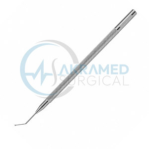 Vente en gros d'instruments ophtalmiques vétérinaires en acier inoxydable de 7 mm, certifiés CE ISO, Bechert Nucleus Rotator, pour usage sur les animaux de grande taille, crochet oculaire - Product Image 1