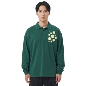 เสื้อโปโลแขนยาวผู้ชาย ผ้าฝ้าย คอปกเรียบ ทรงหลวม สกรีนโลโก้ได้ ใส่สบายๆ เสื้อโปโลผ้าเจอร์ซีย์ผ้าฝ้ายเปล่า - Product Image 3