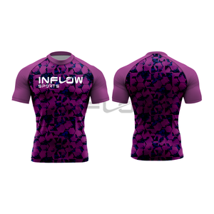 Rashguard MMA unisexe personnalisé de haute qualité, manches longues, compression, protection anti-UV, tissu 220g pour sports nautiques - Product Image 6