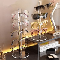 Support d'affichage pour lunettes de soleil en acrylique haut de gamme, moderne, durable, respectueux de l'environnement, finition brillante, exposition de lunettes de vue pour la vente au détail