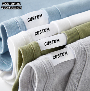 T-shirt personnalisable pour homme 100 % coton, couleur unie, manches courtes, col rond, coupe classique, design vierge, impression de logo sur le devant - Product Image 2