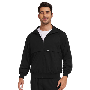Chaqueta de uniforme médico de alta calidad con cremallera completa, tejido de poliéster, con bolsillo para estetoscopio, fabricada en Pakistán, unisex. - Product Image 1