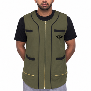 Chaqueta de Barbero Profesional Tactus Industries para Hombre, Negra, Sin Mangas, 2 Bolsillos para Herramientas, Ecológica, de Secado Rápido, Transpirable, de Lona - Product Image 2