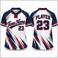 Maillot de baseball personnalisé en gros, sublimé, boutonné, avec logo d'équipe, nom et numéro, OEM ODM