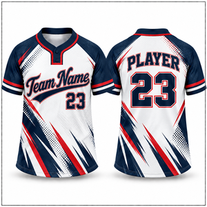 Wholesale Custom Baseball Jersey Sublimated Button Down Team Logo Name Number OEM ODM - Product Image 1