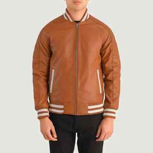 <b>Custom</b> Premium <b>Denim</b> Varsity Leather <b>Jacket</b> Bold Patch Embroidery Breathable Quick Dry Features Streetwear Letterman Style - Product Image 1