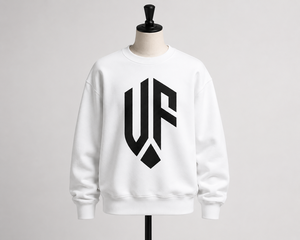 Sweat-shirt à col rond pour homme avec logo UP blanc imprimé, coupe classique, pull décontracté en molleton, style automne - Product Image 6