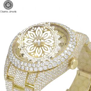 Charm Jewels Luxury Yellow Gold Square <b>Watch</b> 26cm Band Folding Clasp Unisex Quartz Movement - Product Image 4