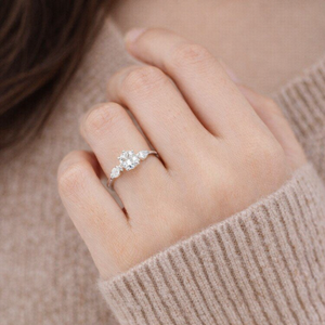 Anillo de Boda Romántico de Plata de Ley 925 con Circonita, Chapado en Platino, Joyería para Mujer - Product Image 4