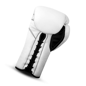 Guantes de Boxeo Unisex Ajustables con Cordones Personalizados, de Cuero Genuino, para Entrenamiento, Sparring y Combate, Calidad Profesional de Fábrica OEM ODM - Product Image 3