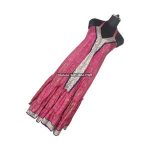 Nuevo Vestido Largo Bohemio Exclusivo, Vestidos de Sari Tradicionales Vintage, Vestido de Noche Elegante sin Mangas para Damas, Vestidos de Noche para Mujer - Product Image 5