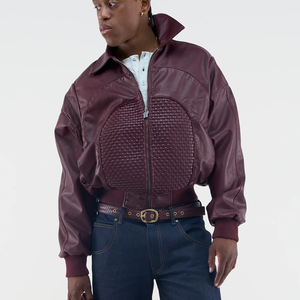 Hot Selling XS Men's Winter Jacket High Street Style <b>Cow</b> Skin Canvas Eco-Friendly Breathable Windproof Lightweight Front Logo - Product Image 1