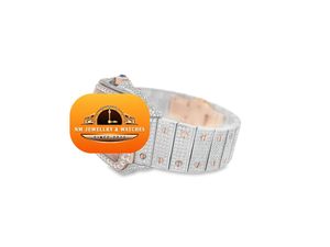 นาฬิกาข้อมือหรูหราสไตล์วินเทจประดับเพชร ยี่ห้อ NM JEWELLERY & WATCHES ตัวเรือนสแตนเลสทรงเหลี่ยม หน้าปัดอนาล็อก สายขนาด 20 มม. ขนาด 46 มม. เหมาะสำหรับทั้งชายและหญิง - Product Image 2
