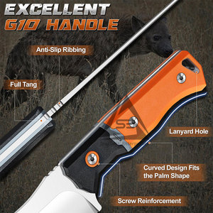 Cuchillos de Hoja Fija con Mango de Madera de Alta Calidad para Bricolaje - Accesorios para Exteriores de Acero Inoxidable y Damasco Personalizables OEM - Product Image 3