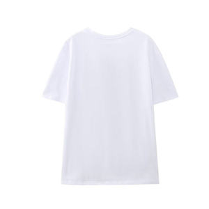 T-shirt décontracté pour femme, grande taille, écologique, 180g coton/polyester, manches courtes, coupe ajustée, col en V, avec patchs logo personnalisés, respirant - Product Image 1
