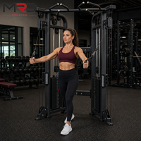 Máquina de entrenamiento funcional con poleas ajustables dobles, cable cruzado, multi-gimnasio, para entrenamiento de fuerza en casa/gimnasio, equipo de fitness