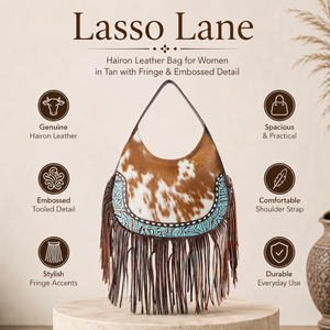 Premium Handmade Hair-On Cowhide Leather Fringe Hobo Bag Women | Western Boho Genuine Leather Shoulder <b>Handbag</b> | Vintage Single - Product Image 5