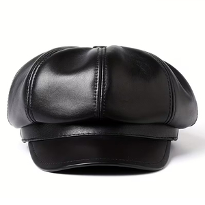 Gorras de Cuero Suave Hechas a Mano, Elegantes Gorras Planas de Cuero de Alta Calidad, Personalizadas y Modernas para Venta al por Menor y al por Mayor - Product Image 1