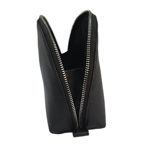 Sac à cosmétiques personnalisé en cuir véritable pour femmes Pochette de voyage personnalisée à fermeture éclair Logo gravé Matériau en nylon PU Cadeaux personnalisés - Product Image 2