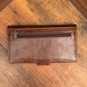 Nouveau cuir pleine fleur RFID bloquant Long sac à main en cuir véritable portefeuille grande capacité porte-carte fermeture éclair portefeuilles pour femmes - Product Image 5