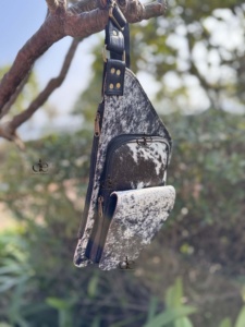 Bolso de Hombro de Cuero Vacuno con Pelo, Elegante y Moderno, Bolso de Viaje, Fácil de Llevar, Cinturón Portamonedas, Bolsos Multiusos - Product Image 2