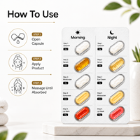 Kit de Soins Visage Hydratant à l'Acide Hyaluronique en Capsules – 5 Étapes Matin & Soir – Blanchissant Tous Types de Peau – Logo Personnalisé – Vente en Gros