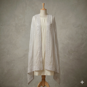 Wholesale AHE African Muslim Women Cotton for Voile Hijab <b>Shawl</b> Floral <b>Embroidered</b> Soft Breathable Lightweight Summer Long - Product Image 3