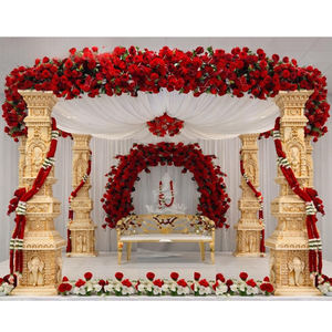 Elegante y Moderna Boda India Tradicional, Mandap de Boda del Templo del Sur de la India, Fibra de Vidrio de Lujo Ligera, EE. UU., Países Bajos - Product Image 1