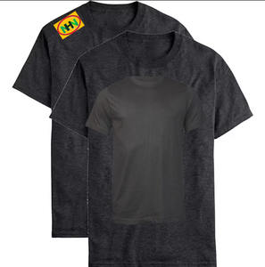 Camisetas para Hombre, Camiseta Lisa Negra con Cuello Redondo, Simple, para Gimnasio y Fitness, Venta al Por Mayor en Bangladesh - Product Image 4