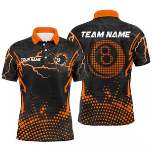 Camiseta de billar sublimable al por mayor, camisa de snooker personalizada, ropa deportiva para hombre, polos de billar 100% poliéster - Product Image 3
