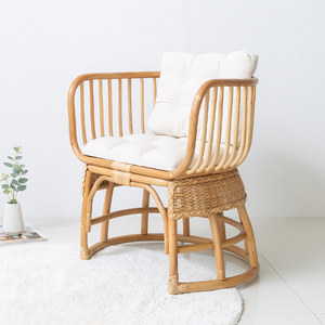Conjunto de sofás de ratán personalizables, mobiliario de mimbre antiguo, un solo asiento, decoración del hogar - Product Image 3