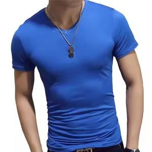 Camisetas de Algodón de Cuello Redondo para Hombre de Alta Calidad, Camisetas Casuales de Manga Corta al por Mayor con Logotipo Frontal, Diseño Liso para Pedidos al por Mayor - Product Image 4