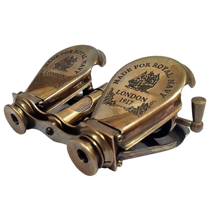 Binoculares Antiguos de Latón de 1917, Telescopio Marino Vintage para Decoración Marítima, Exhibición y Colección de Regalos - Product Image 1