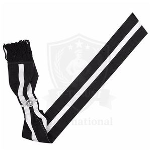 Cinta Decorativa a Rayas Blancas y Negras con Flecos y Broche Metálico para Decoración de Prendas, Venta Directa de Fábrica - Product Image 5