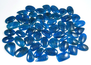 Apatite en gros, pierres précieuses naturelles, cabochons et cabochons ovales à dos plat, forme coussin, faits à la main - Product Image 3