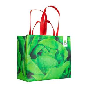 Bolsa de Compras Ecológica Reutilizable, Impresión Personalizada Verde con Asas, Bolsa de Tela Tejida de Polipropileno Impresa Digitalmente, Bolsa No Tejida - Product Image 1