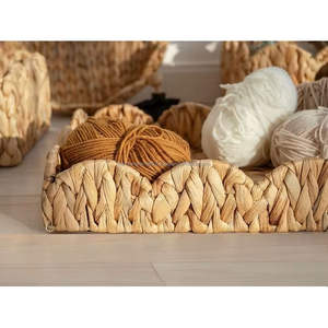 Bandeja de jacinto de agua ecológica, cesta de paja tejida a mano para mesa de comedor, centro de mesa, proveedor mayorista de Vietnam - Product Image 4