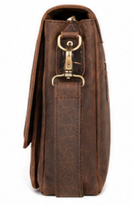 Bolso Mensajero de Cuero Genuino Vintage, Maletín para Portátil de Oficina, Bolso de Hombro para Viajes de Negocios para Hombre - Product Image 5