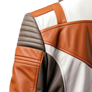 Veste d'hiver en cuir véritable pour homme de luxe, logo personnalisé, haut de gamme, coupe-vent, respirante, veste tendance pour homme, en peau de mouton - Product Image 3