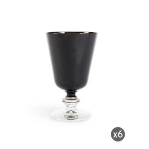 Set di 6 Calici Excelsa in Vetro Nero Nobile 8,5X8,5X13,5 Cm - Product Image 4