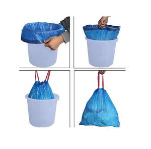 ถุงขยะแบบมีเชือกผูก ก้นขยาย HDPE พิมพ์โลโก้ตามสั่ง ย่อยสลายได้ ปิดผนึกด้วยความร้อน รุ่น TD 12 ขนาด 5/13/30/39 แกลลอน - Product Image 3