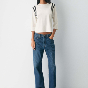 Camisetas de Verano para Mujer, a la Moda, Transpirables, con Logotipo, Casuales, de Manga 3/4, Cuello Redondo, para Mujer de Negocios - Product Image 4