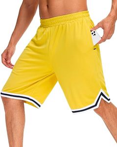 Shorts Bermuda pour homme en kaki à séchage rapide avec bande latérale et taille élastique, vêtements de sport décontractés - Product Image 5