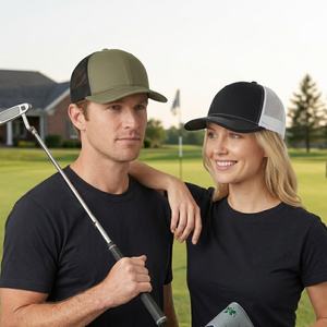 Casquettes de baseball trucker à visière incurvée 5 panneaux de haute qualité en gros, avec logo personnalisé, en maille respirante, pour homme et femme - Product Image 4