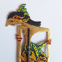 Marionnette Wayang Kulit en cuir indonésien artisanale, décoration de table traditionnelle javanaise, objet ethnique, souvenir